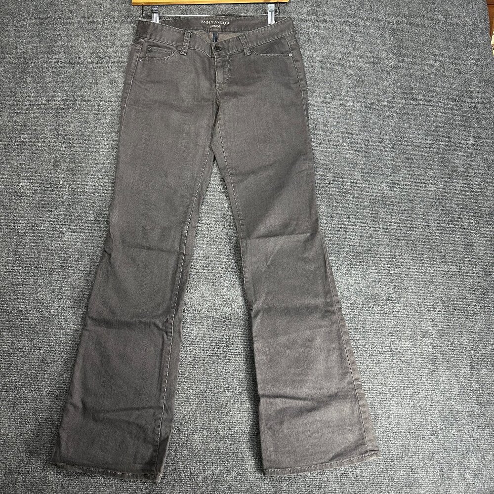 Ann Taylor Denim Jeans Womens 4 Modern Boot Gray  Cotton Spandex Pockets